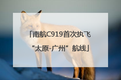 南航C919首次执飞“太原-广州”航线
