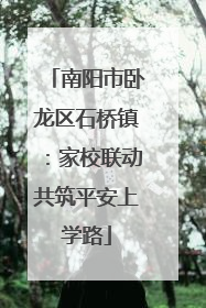 南阳市卧龙区石桥镇：家校联动共筑平安上学路