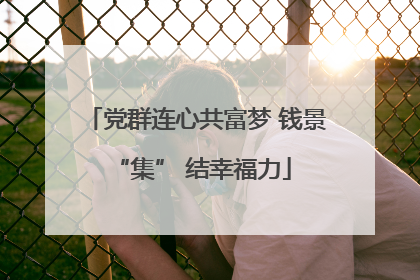 党群连心共富梦 钱景 “集” 结幸福力