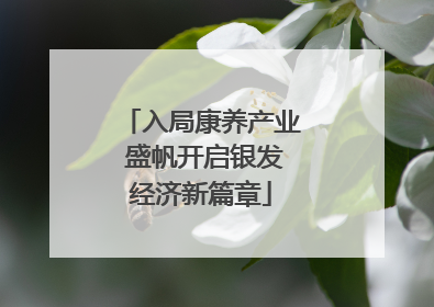 入局康养产业 盛帆开启银发经济新篇章