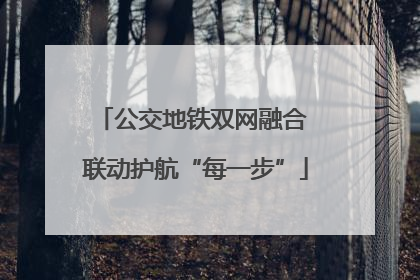 公交地铁双网融合 联动护航“每一步”
