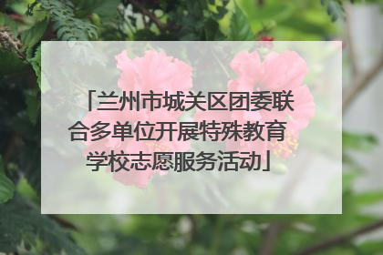兰州市城关区团委联合多单位开展特殊教育学校志愿服务活动