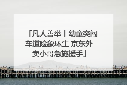 凡人善举丨幼童突闯车道险象环生 京东外卖小哥急施援手