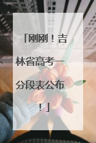 刚刚！吉林省高考一分段表公布！