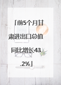 前5个月甘肃进出口总值同比增长43.2%