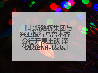 北新路桥集团与兴业银行乌鲁木齐分行开展座谈 深化银企协同发展