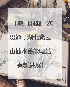 城门洞型一次贯通，湖北紫云山抽水蓄能电站有新进展