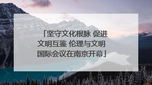 坚守文化根脉 促进文明互鉴 伦理与文明国际会议在南京开幕