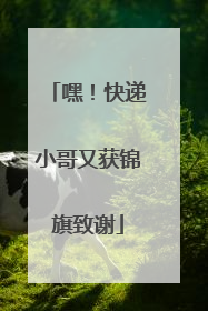 嘿！快递小哥又获锦旗致谢