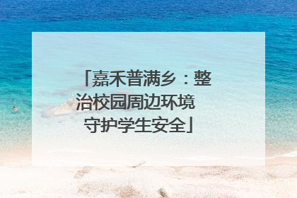 嘉禾普满乡：整治校园周边环境 守护学生安全