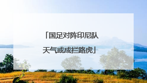 国足对阵印尼队 天气或成拦路虎