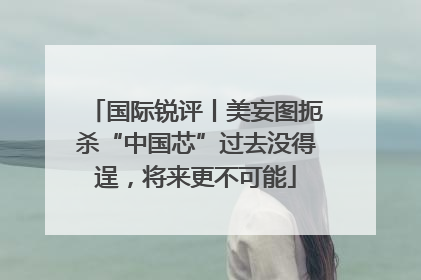 国际锐评丨美妄图扼杀“中国芯”过去没得逞，将来更不可能