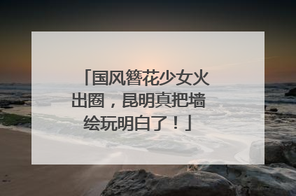 国风簪花少女火出圈，昆明真把墙绘玩明白了！