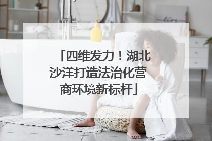 四维发力！湖北沙洋打造法治化营商环境新标杆