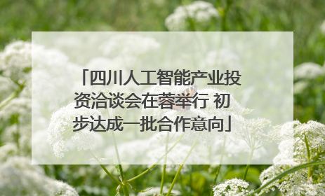 四川人工智能产业投资洽谈会在蓉举行 初步达成一批合作意向