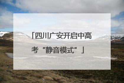 四川广安开启中高考“静音模式”