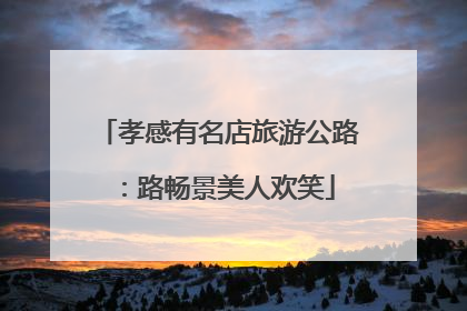 孝感有名店旅游公路：路畅景美人欢笑