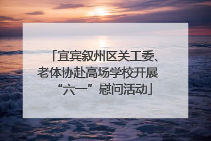 宜宾叙州区关工委、老体协赴高场学校开展“六一”慰问活动