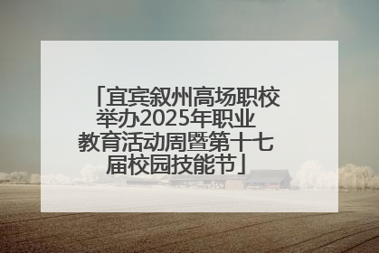 宜宾叙州高场职校举办2025年职业教育活动周暨第十七届校园技能节