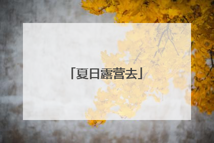 夏日露营去