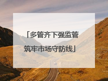 多管齐下强监管 筑牢市场守防线