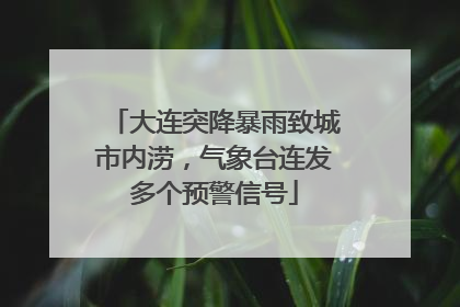 大连突降暴雨致城市内涝，气象台连发多个预警信号