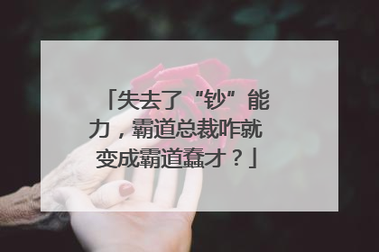 失去了“钞”能力，霸道总裁咋就变成霸道蠢才？