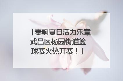 奏响夏日活力乐章 武昌区杨园街道篮球赛火热开赛！