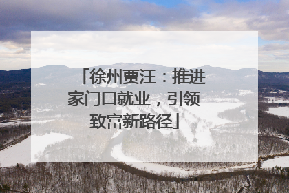 徐州贾汪：推进家门口就业，引领致富新路径