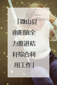 微山县南阳镇全力推进秸秆综合利用工作