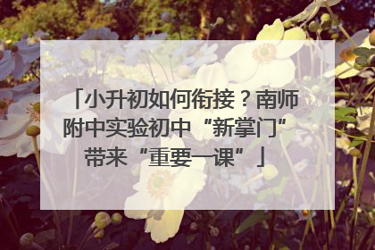 小升初如何衔接？南师附中实验初中“新掌门”带来“重要一课”