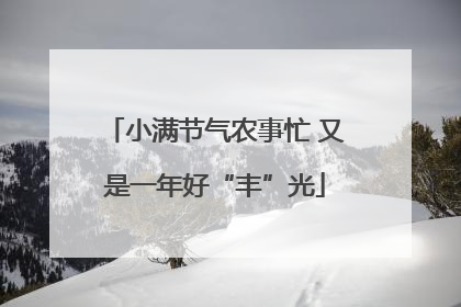小满节气农事忙 又是一年好“丰”光