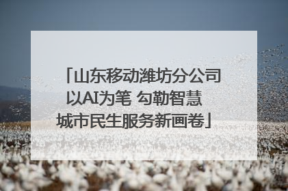 山东移动潍坊分公司以AI为笔 勾勒智慧城市民生服务新画卷