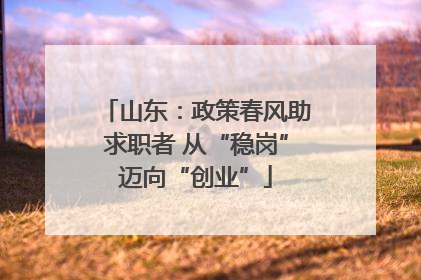 山东：政策春风助求职者 从“稳岗”迈向“创业”