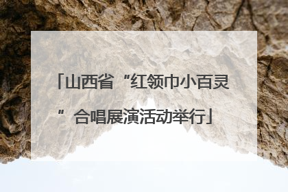 山西省“红领巾小百灵”合唱展演活动举行