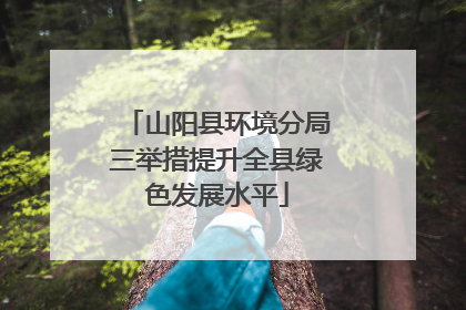 山阳县环境分局三举措提升全县绿色发展水平