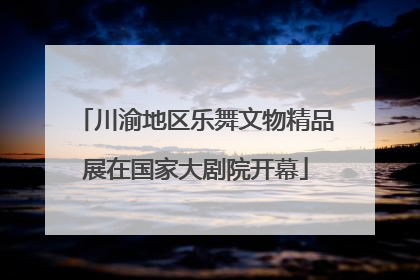川渝地区乐舞文物精品展在国家大剧院开幕