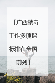 广西禁毒工作多项指标排在全国前列