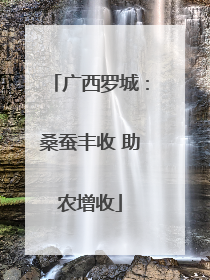 广西罗城：桑蚕丰收 助农增收