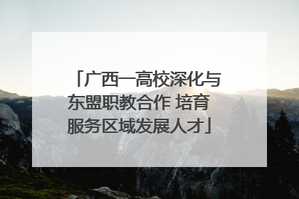 广西一高校深化与东盟职教合作 培育服务区域发展人才