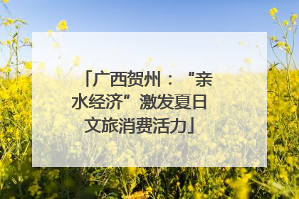 广西贺州：“亲水经济”激发夏日文旅消费活力