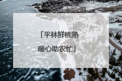 平林鲜桃熟 暖心助农忙