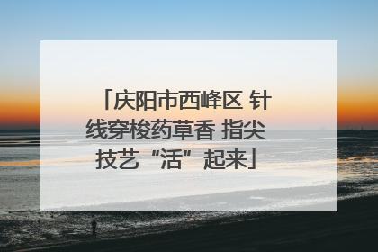 庆阳市西峰区 针线穿梭药草香 指尖技艺“活”起来