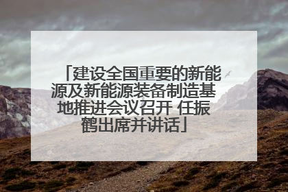 建设全国重要的新能源及新能源装备制造基地推进会议召开 任振鹤出席并讲话