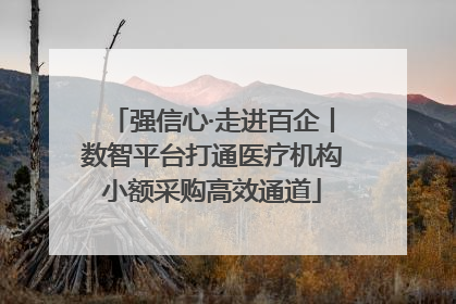 强信心·走进百企丨数智平台打通医疗机构小额采购高效通道