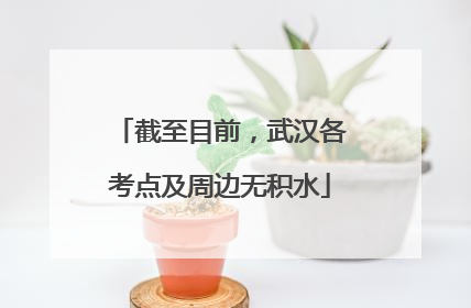截至目前，武汉各考点及周边无积水