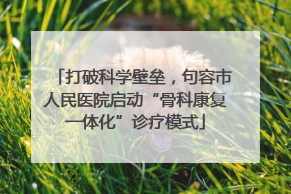 打破科学壁垒，句容市人民医院启动“骨科康复一体化”诊疗模式