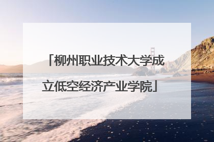 柳州职业技术大学成立低空经济产业学院