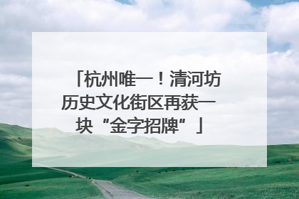 杭州唯一！清河坊历史文化街区再获一块“金字招牌”