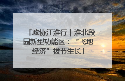 政协江淮行｜淮北段园新型功能区：“飞地经济”拔节生长